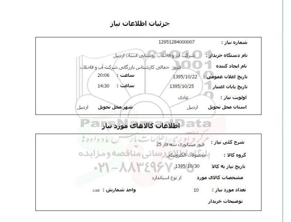استعلام فیوز مینیاتوری سه فاز 25