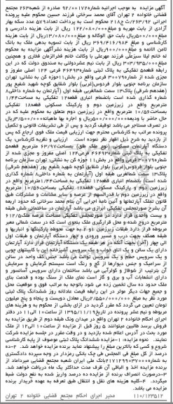 مزایده,مزایده قطعه 5 تفکیکی به پلاک ثبتی 46493 فرعی