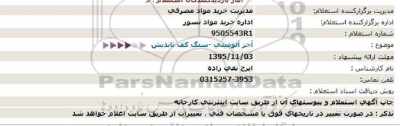 استعلام آجر آلومینی