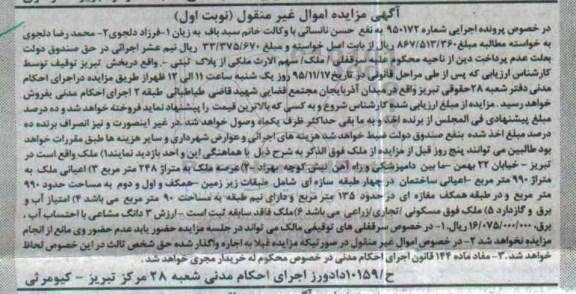 مزایده,مزایده ملک با عرصه 248 متر نوبت اول