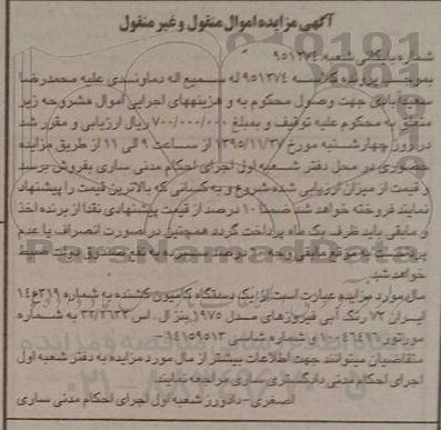 مزایده, مزایده یک دستگاه کامیون کشنده به رنگ آبی