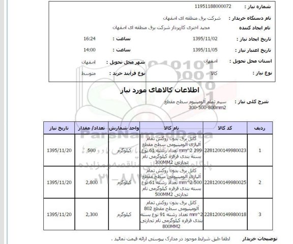 استعلام , استعلام سیستم تمام آلومینیوم 