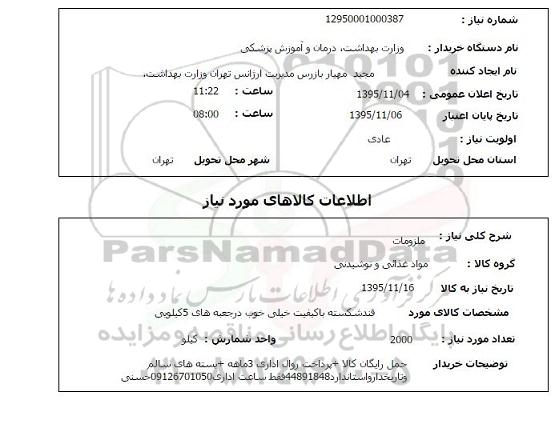 استعلام ، استعلام قند شکسته 