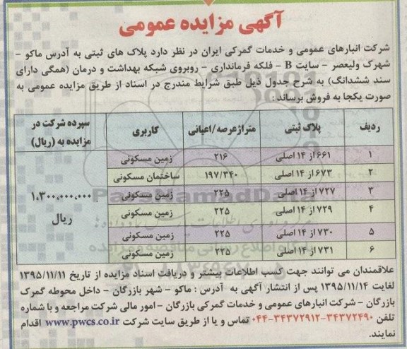 مزایده,مزایده پلاک های ثبتی کاربری زمین و ساختمان مسکونی 