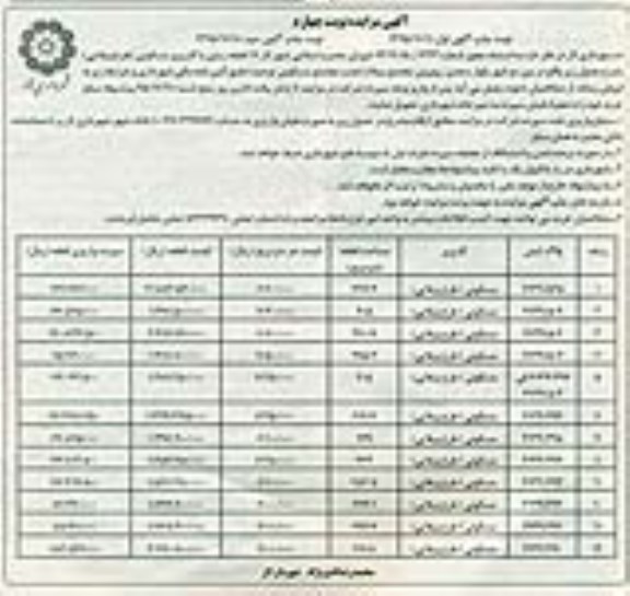 مزایده,مزایده فروش 17 قطعه زمین باکاربری مسکونی طرح ویلایی 