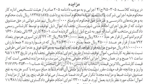 مزایده,مزایده فروش 45 کارتن کرم براندوکس و 22 کارتن اسپری هرمودر