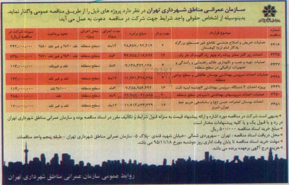 مناقصه , مناقصه عملیات تعریض و  اصلاح هندسی تقاطع غیر همسطح بزرگراه یادگار امام کوهستان.....