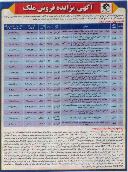مزایده,مزایده فروش املاک کاربری اپارتمان مغازه ساختمان