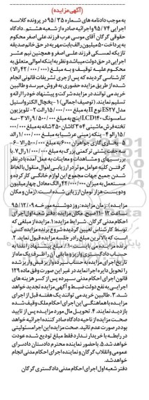 مزایده, مزایده یخچال الکترواستیل مدل ES27