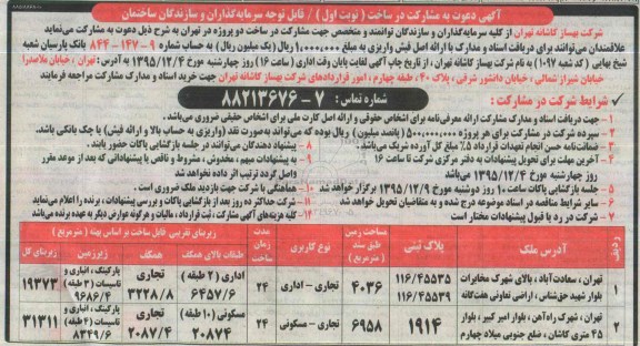 مناقصه , دعوت به مشارکت در ساخت 