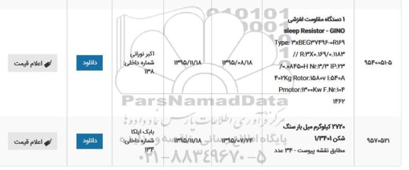 استعلام , استعلام 1 دستگاه مقاومت لغزشی و ...