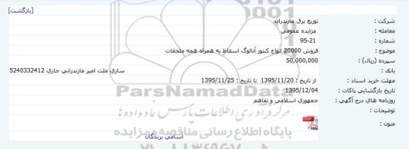 مزایده , مزایده فروش 20000 انواع کنتور آنالوگ اسقاط به همراه همه ملحقات