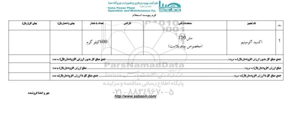 استعلام اکسید آلومینیم