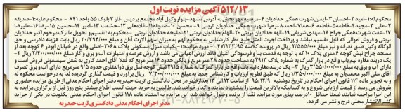 مزایده,مزایده منزل مسکونی و دو باب مغازه