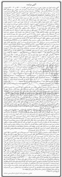 مزایده ملک و تاسیسات ساختمان