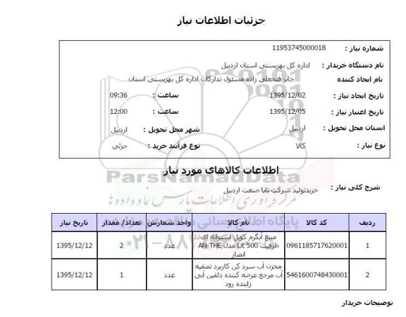 استعلام ، استعلام منبع آبگرم کویل استوانه ای .....