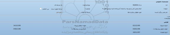 مناقصه, مناقصه  انجام تعمیر کلی و توسعه ساختمان آشپزخانه ناحیه صنعتی اهواز 4 