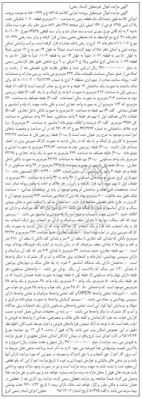 مزایده,مزایده ششدانگ زمین مساحت هفتصد متر