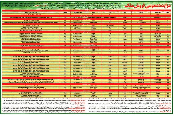 مزایده,مزایده فروش املاک و اراضی