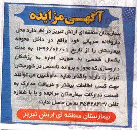 مزایده , مزایده محل داروخانه سرپایی