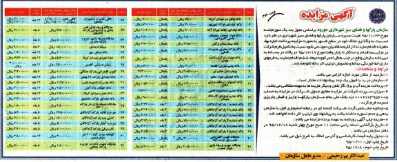 آگهی مزایده, مزایده واگذاری املاک به صورت اجاره - نوبت دوم