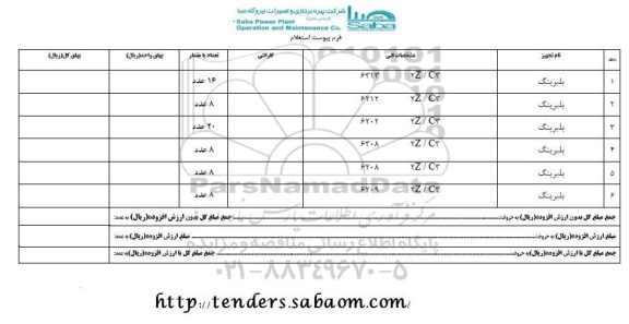 استعلام ، استعلام بلبرینگ