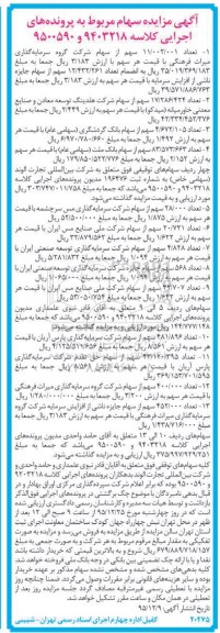 مزایده سهام شرکتها