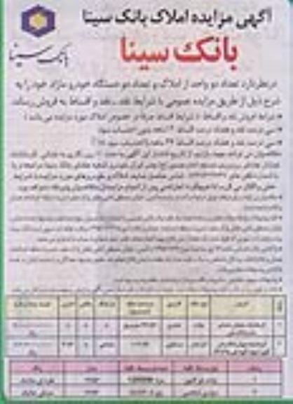 مزایده فروش املاک و تعداد دو دستگاه خودرو مازاد