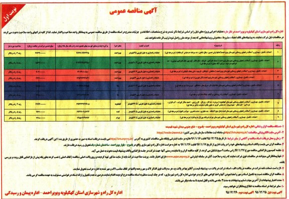 آگهی مناقصه عمومی , مناقصه احداث، تکمیل، بهسازی و آسفالت راههای روستایی 