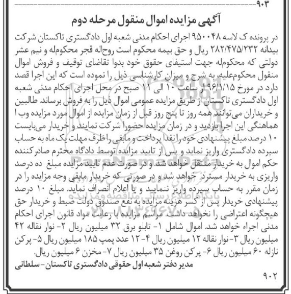 مزایده تابلو برق ...