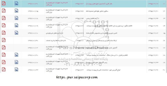 استعلام , استعلام سکوی شناور هوادهی تصفیه خانه ....