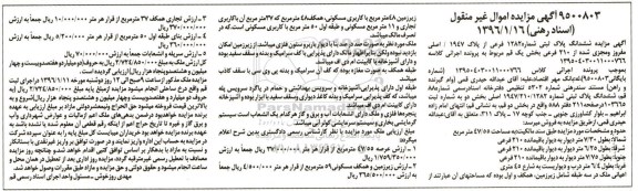 مزایده,مزایده ششدانگ پلاک ثبتی عرصه 47.55متر