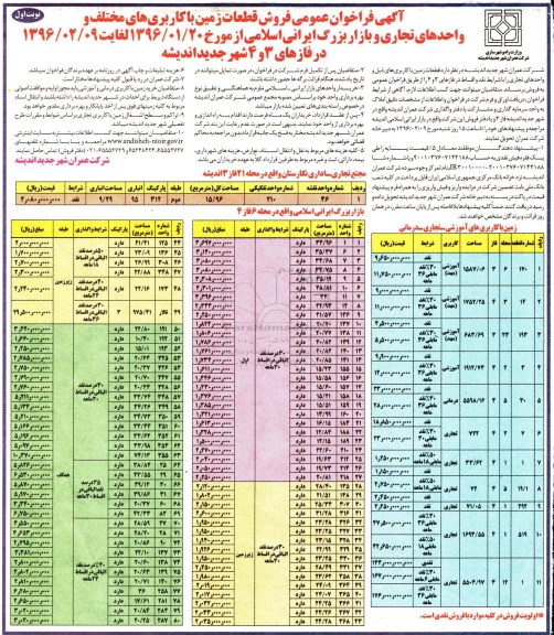 مزایده,مزایده فروش قطعات زمین
