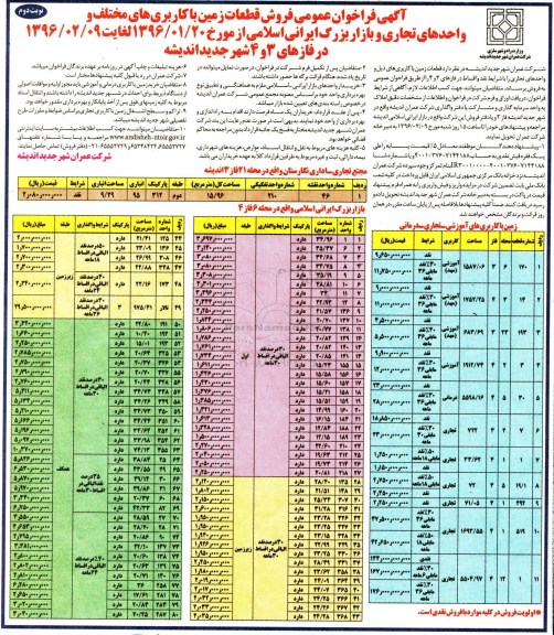 مزایده,مزایده فروش قطعات زمین نوبت دوم