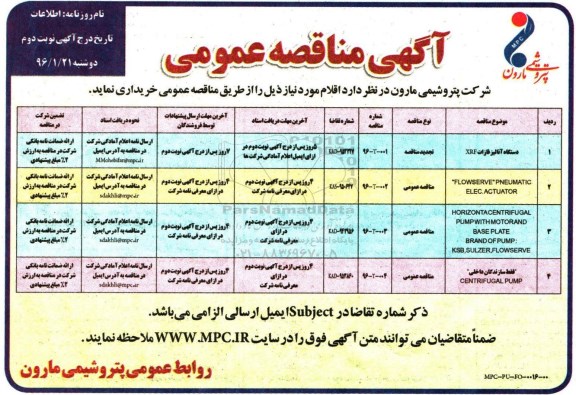 مناقصه , مناقصه دستگاه آنالیز فازات xrf نوبت دوم