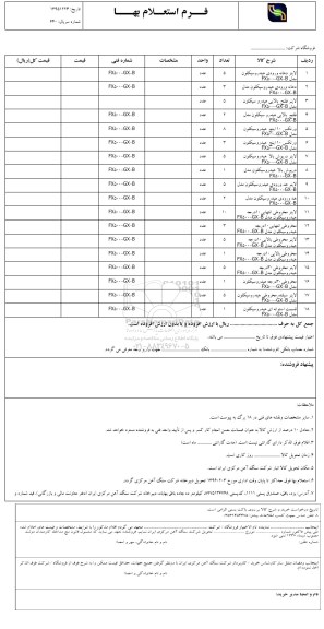 استعلام , استعلام لاینر دهانه ورودی هیدروسیکلون .... 