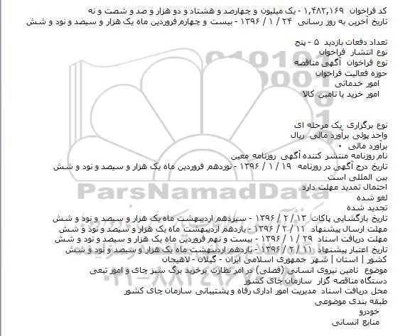 فراخوان تامین نیروی انسانی