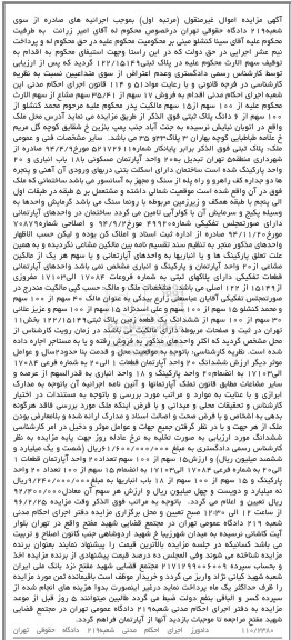 مزایده,مزایده پلاک ثبتی تبدیل به 20 واحد اپارتمان مسکونی