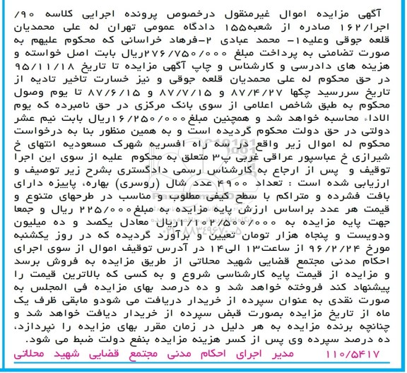 مزایده , مزایده تعداد 4900 عدد شال و روسری بهاره ، پاییزه