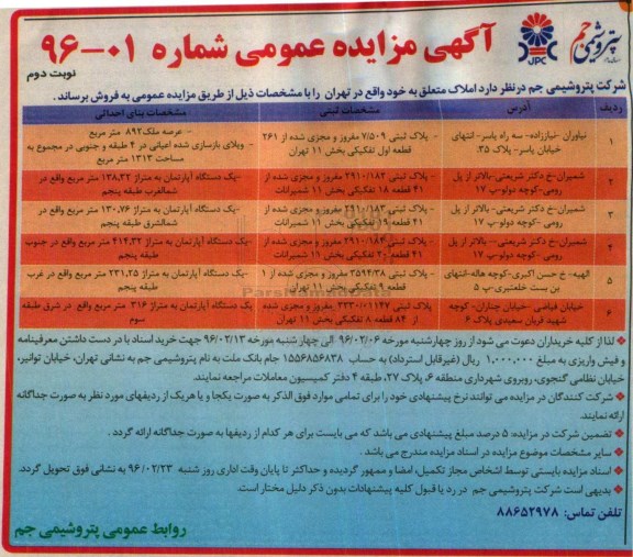 مزایده,مزایده املاک شامل آپارتمان و ویلا نوبت دوم