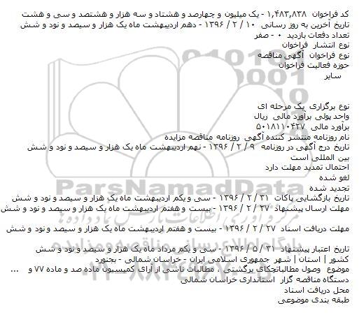 مناقصه , مناقصه وصول مطالبات چکای برگشتی 