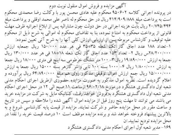 مزایده , مزایده اجاق گاز تک شعله ...