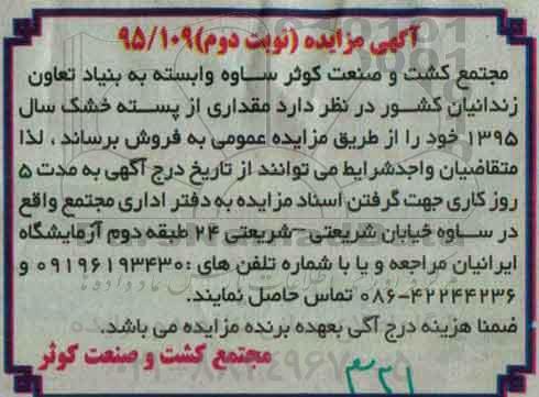 مزایده مقداری از پسته خشک سال 1395 نوبت دوم