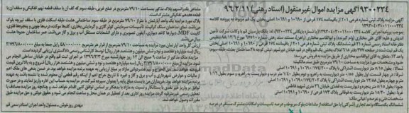 مزایده,مزایده پلاک ثبتی شماره فرعی 201 از باقی مانده 174 فرعی