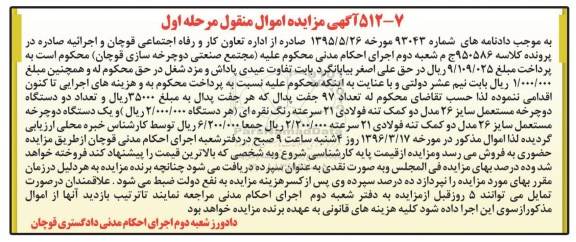 مزایده , مزایده فروش تعداد 97 جفت پدال ...