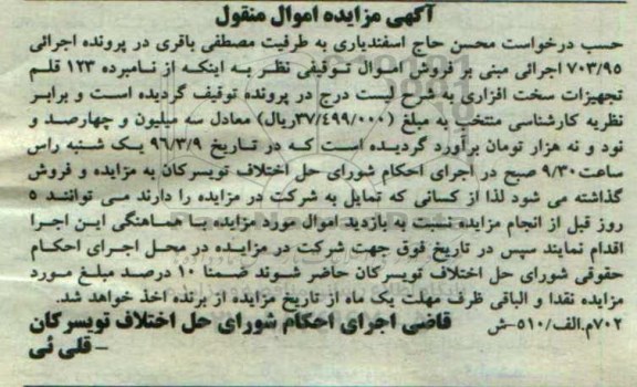 مزایده 123 قلم تجهیزات سخت افزاری