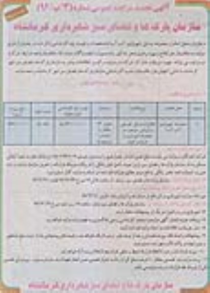 آگهی تجدید مزایده عمومی, تجدید مزایده واگذاری به اجاره  محل استقرار مجموعه وسایل شهربازی (لب آب) نوبت دوم 