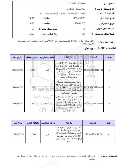 استعلام l,استعلام کاغذ چاپگرو رول 