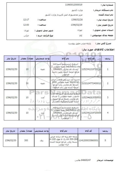 استعلام ، اسفنج شستشو آشپزخانه