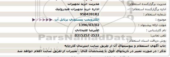 استعلام , استعلام الکتروپمپ پیستونی پرتابل آب  